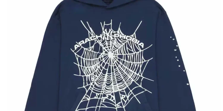 Sp5der ARACH NY PHOBIA Hoodie Navy