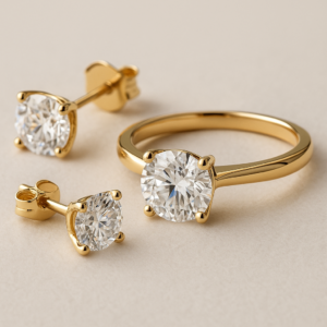 lab grown diamond earring