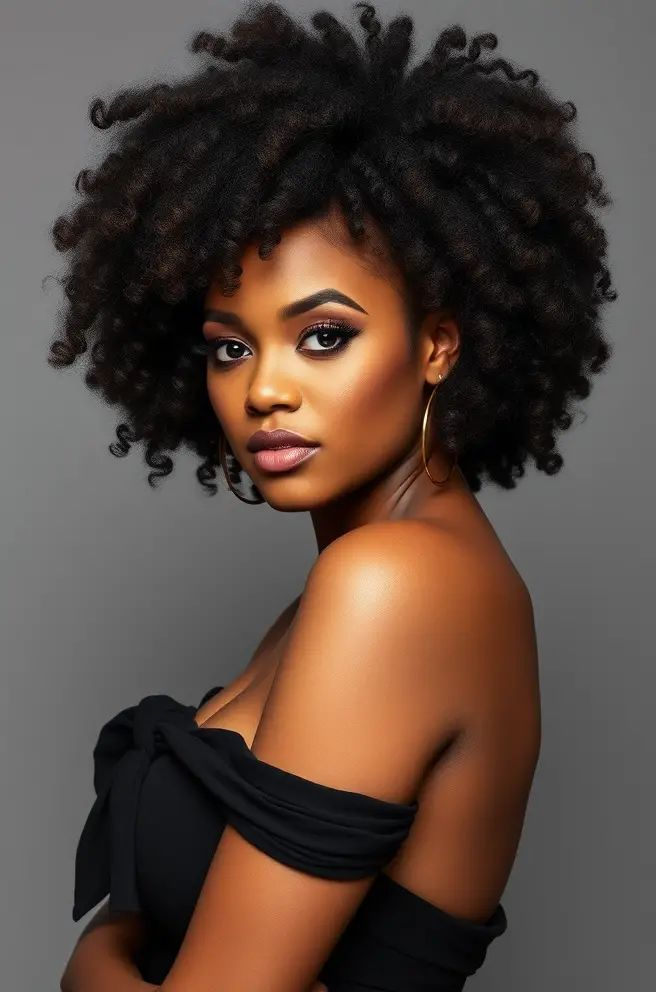 afro kinky curly hair
