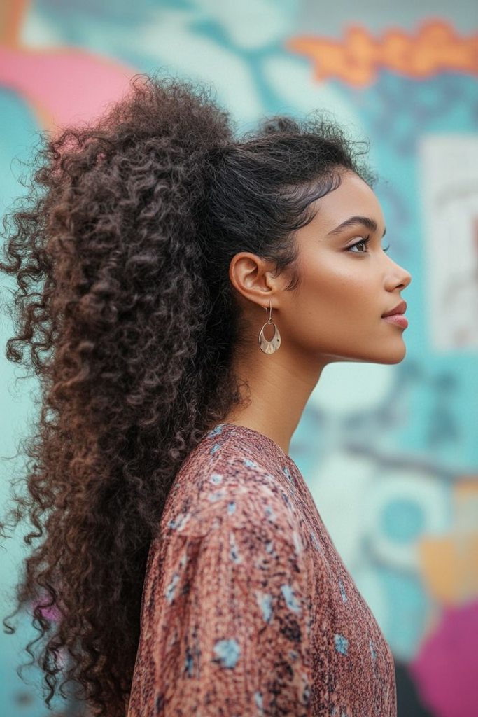 curly hair ponytail extension